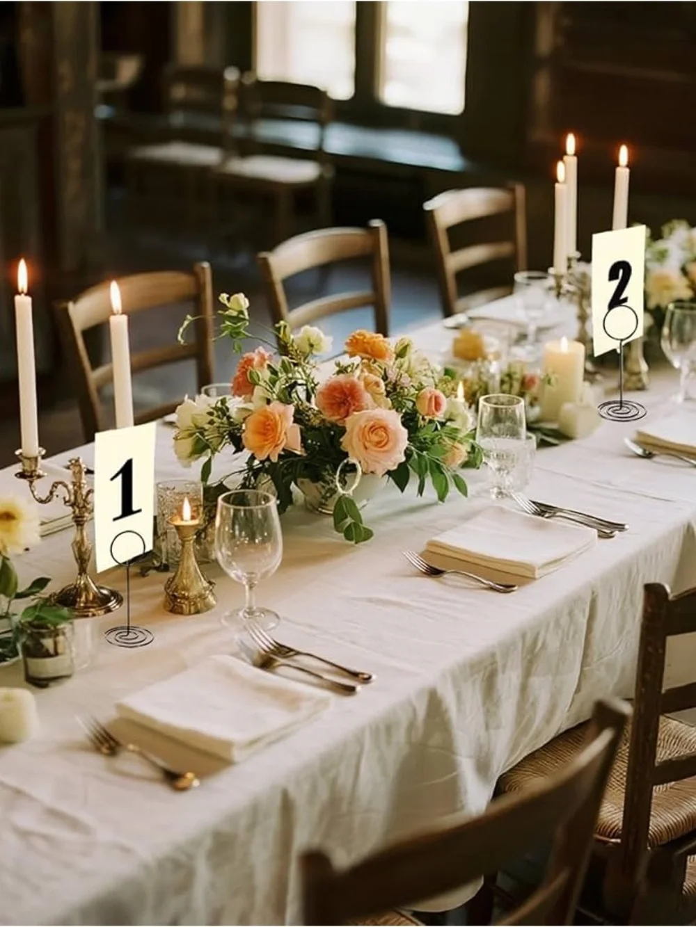 24 Pack black Table Number Holders Stands Centerpieces